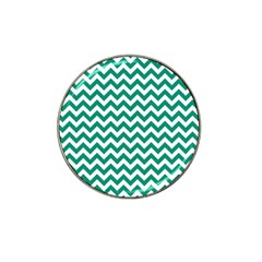 Emerald Green And White Zigzag Golf Ball Marker 10 Pack (for Hat Clip) by Zandiepants