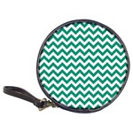 Emerald Green And White Zigzag CD Wallet Front