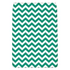 Emerald Green And White Zigzag Removable Flap Cover (large) by Zandiepants