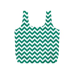 Emerald Green And White Zigzag Reusable Bag (s) by Zandiepants