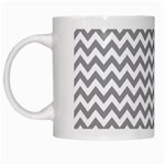 Grey And White Zigzag White Coffee Mug Left