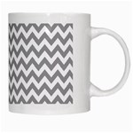 Grey And White Zigzag White Coffee Mug Right