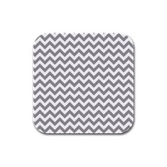 Grey And White Zigzag Drink Coasters 4 Pack (square)