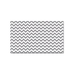 Grey And White Zigzag Sticker 100 Pack (rectangle) by Zandiepants