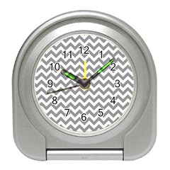 Grey And White Zigzag Desk Alarm Clock by Zandiepants