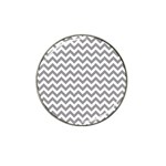 Grey And White Zigzag Golf Ball Marker 4 Pack (for Hat Clip) Front