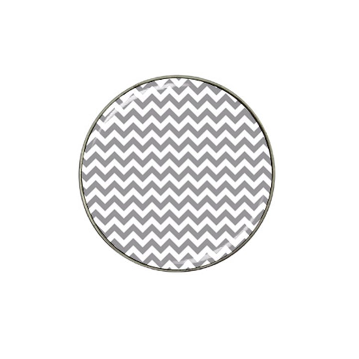 Grey And White Zigzag Golf Ball Marker 4 Pack (for Hat Clip)