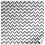 Grey And White Zigzag Canvas 12  x 12  (Unframed) 11.4 x11.56  Canvas - 1