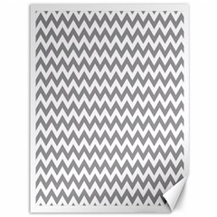 Grey And White Zigzag Canvas 36  X 48  (unframed) by Zandiepants