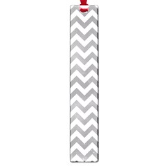 Grey And White Zigzag Large Bookmark by Zandiepants