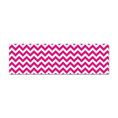 Hot Pink And White Zigzag Bumper Sticker 100 Pack