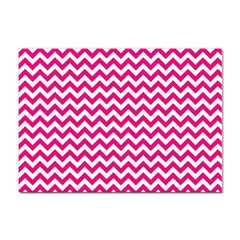 Hot Pink And White Zigzag A4 Sticker 10 Pack by Zandiepants