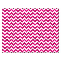 Hot Pink And White Zigzag Jigsaw Puzzle (rectangle)