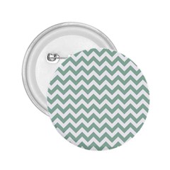 Jade Green And White Zigzag 2 25  Button