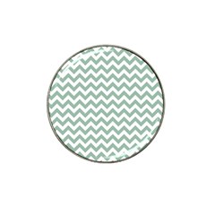 Jade Green And White Zigzag Golf Ball Marker 10 Pack (for Hat Clip) by Zandiepants