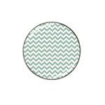 Jade Green And White Zigzag Golf Ball Marker 10 Pack (for Hat Clip) Front