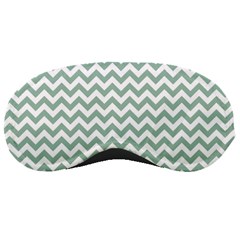 Jade Green And White Zigzag Sleeping Mask