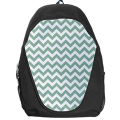 Jade Green And White Zigzag Backpack Bag