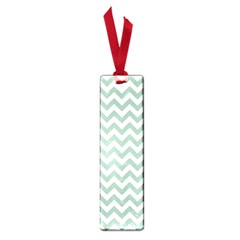 Jade Green And White Zigzag Small Bookmark by Zandiepants