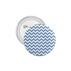 Blue And White Zigzag 1 75  Button by Zandiepants