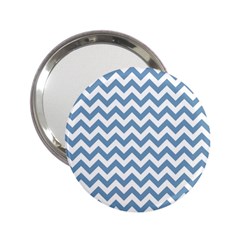 Blue And White Zigzag Handbag Mirror (2 25 ) by Zandiepants