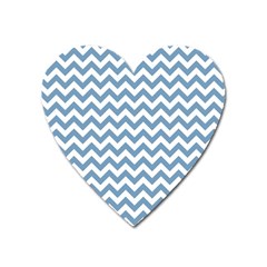 Blue And White Zigzag Magnet (heart)