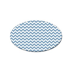 Blue And White Zigzag Sticker 10 Pack (oval)