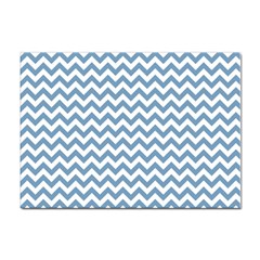 Blue And White Zigzag A4 Sticker 10 Pack by Zandiepants