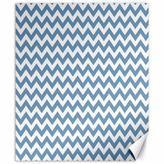 Blue And White Zigzag Canvas 8  X 10  (unframed)