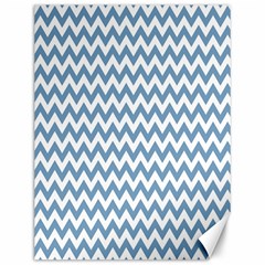 Blue And White Zigzag Canvas 12  X 16  (unframed)