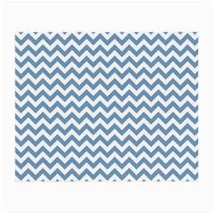 Blue And White Zigzag Glasses Cloth (small, Two Sided)