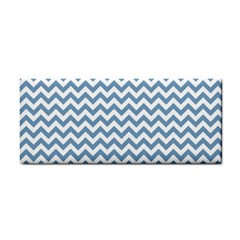 Blue And White Zigzag Hand Towel by Zandiepants