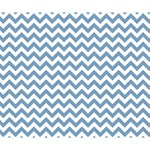 Blue And White Zigzag Deluxe Canvas 14  x 11  (Framed) 14  x 11  x 1.5  Stretched Canvas