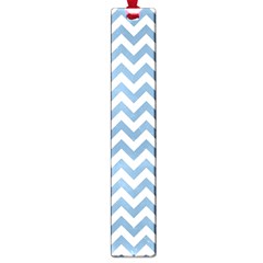 Blue And White Zigzag Large Bookmark by Zandiepants