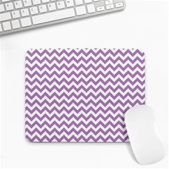 Lilac And White Zigzag Small Mouse Pad (rectangle) by Zandiepants