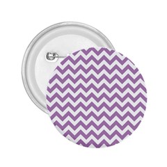 Lilac And White Zigzag 2 25  Button