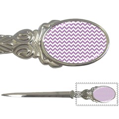 Lilac And White Zigzag Letter Opener by Zandiepants