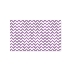 Lilac And White Zigzag Sticker 100 Pack (rectangle) by Zandiepants