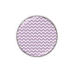 Lilac And White Zigzag Golf Ball Marker (for Hat Clip)