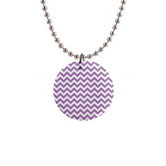 Lilac And White Zigzag Button Necklace by Zandiepants