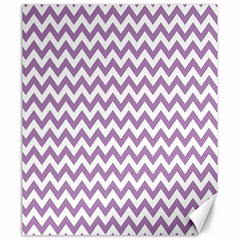 Lilac And White Zigzag Canvas 20  X 24  (unframed) by Zandiepants