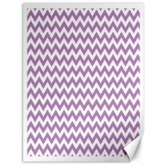 Lilac And White Zigzag Canvas 36  X 48  (unframed) by Zandiepants