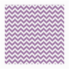 Lilac And White Zigzag Glasses Cloth (medium, Two Sided) by Zandiepants