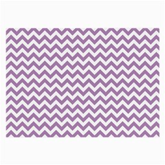 Lilac And White Zigzag Glasses Cloth (large, Two Sided) by Zandiepants