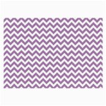 Lilac And White Zigzag Glasses Cloth (Large, Two Sided) Front