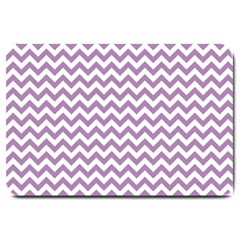 Lilac And White Zigzag Large Door Mat by Zandiepants