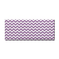 Lilac And White Zigzag Hand Towel