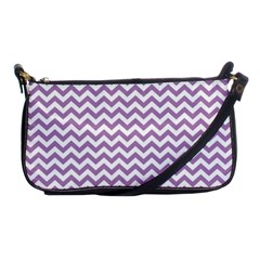 Lilac And White Zigzag Evening Bag by Zandiepants