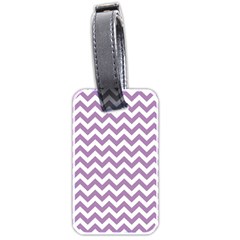 Lilac And White Zigzag Luggage Tag (two Sides)