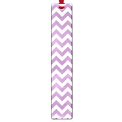 Lilac And White Zigzag Large Bookmark